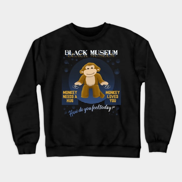 Monkey Black museum Crewneck Sweatshirt by atizadorgris